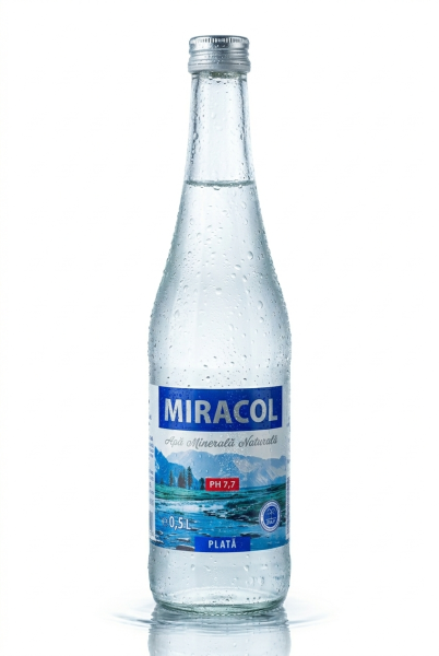 Apă potabilă plată  MIRACOL   0,5 L (sticlă), 12 buc