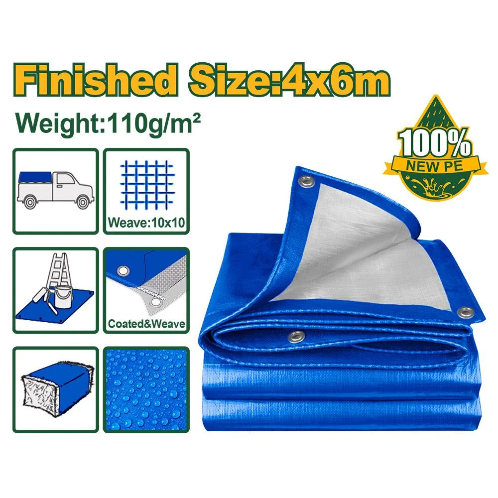 Prelată impermeabilă din PE (Ușoară) 4x6m 110g/m² JDTQ1846 Jadever