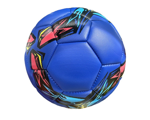 Minge fotbal albastra grafitti, design modern colorat, sport teren sala parc