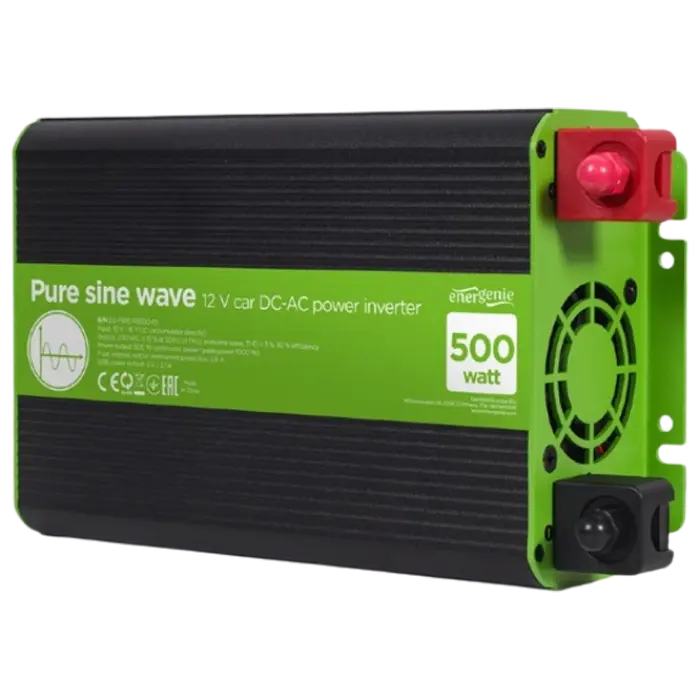 Invertor Auto Energenie EG-PWC-PS500-01, 500W, Multicolor
