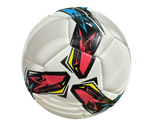 Minge fotbal alba grafitti, design modern colorat, sport teren sala parc