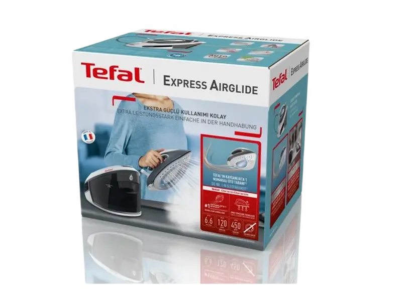 Fier de călcat cu generator de abur Tefal SV8020E1, 1600W, Alb | Gri