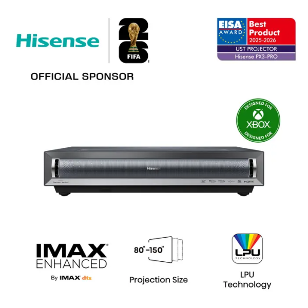 Proiector Hisense PX3-PRO, 3000ANSI Lumens, 4K UHD (3840×2160)