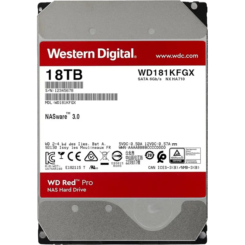 Unitate HDD Western Digital WD Red Pro, 3.5", 18 TB <WD181KFGX>