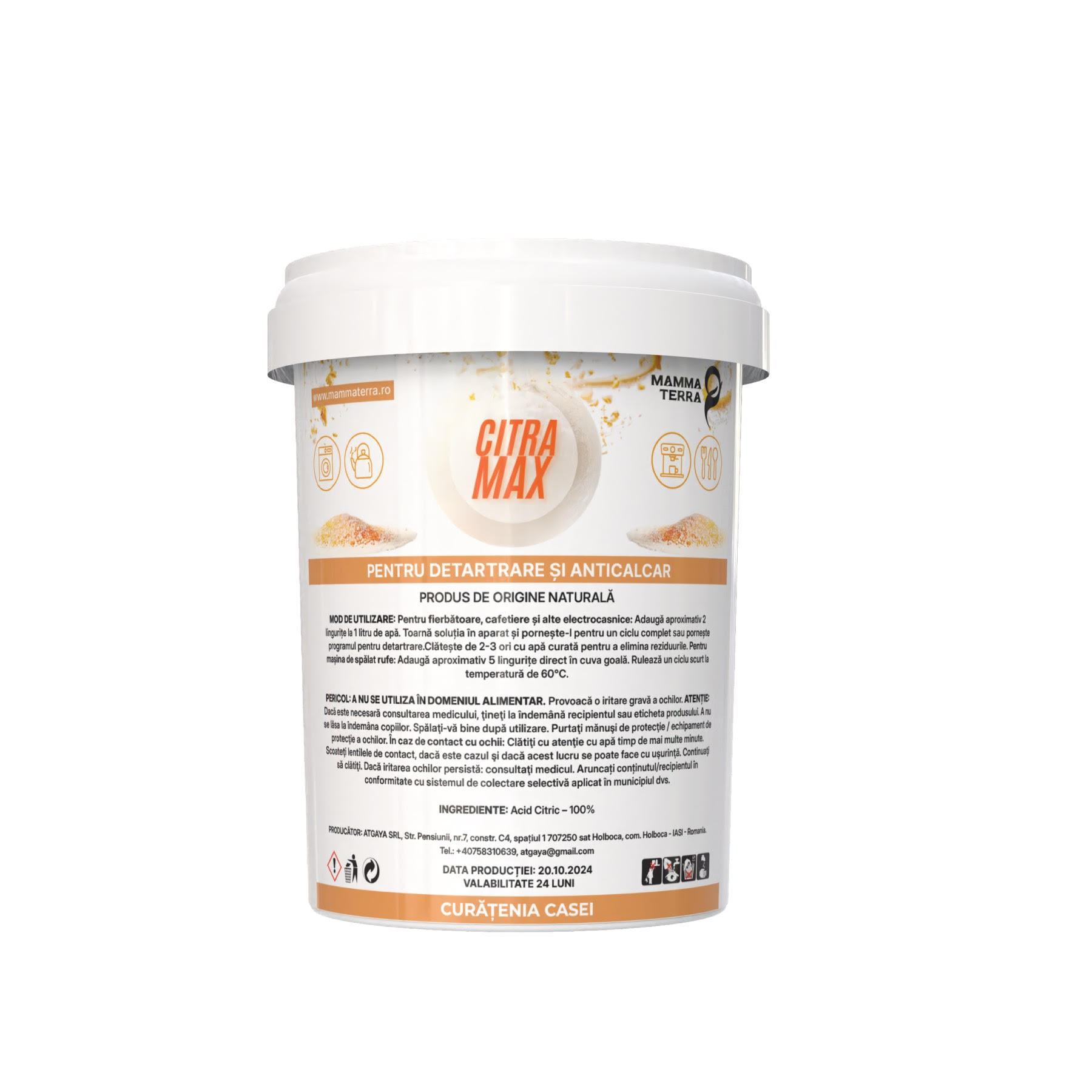 CitraMax Detartrant si Anticalcal Ecologic 1 KG