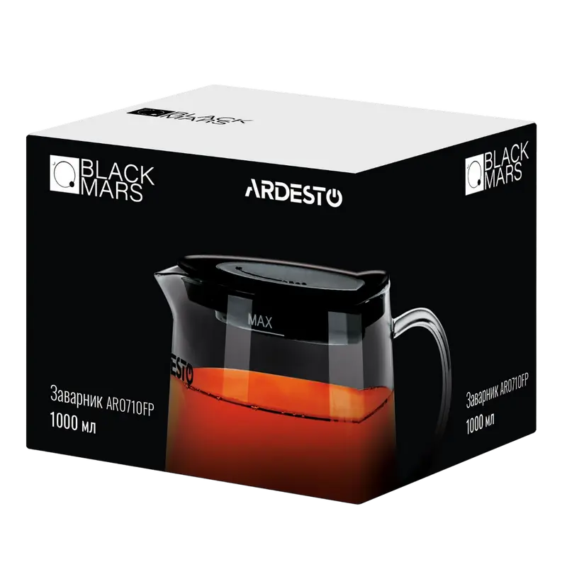 Ceainic cu infuzor Ardesto AR0710FP, 1L, Transparent