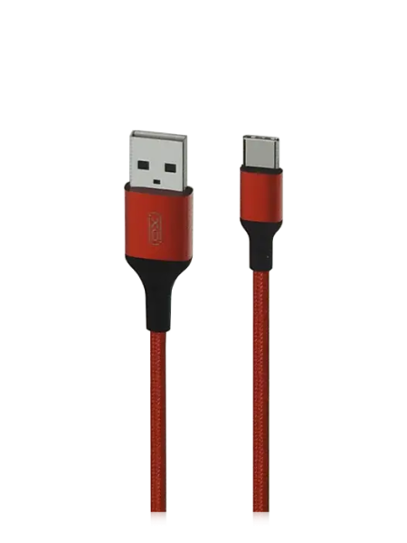 Cablu încărcare și sincronizare XO NB143, USB Type-A/USB Type-C, 2m, Roșu