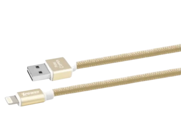 Cablu încărcare și sincronizare Xpower Micro cable Nylon, USB Type-A/micro-USB, 1m, Auriu