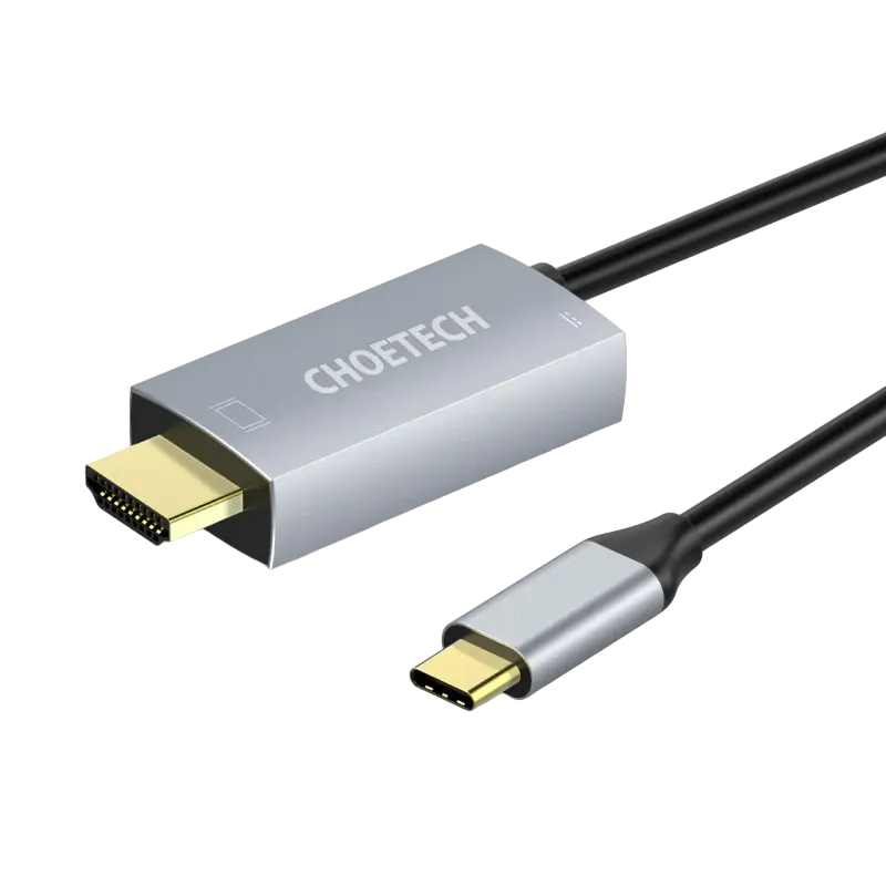 Adaptor USB Choetech XCH-M180, USB Type-C (F) - HDMI (F), 1,8m, Argintiu