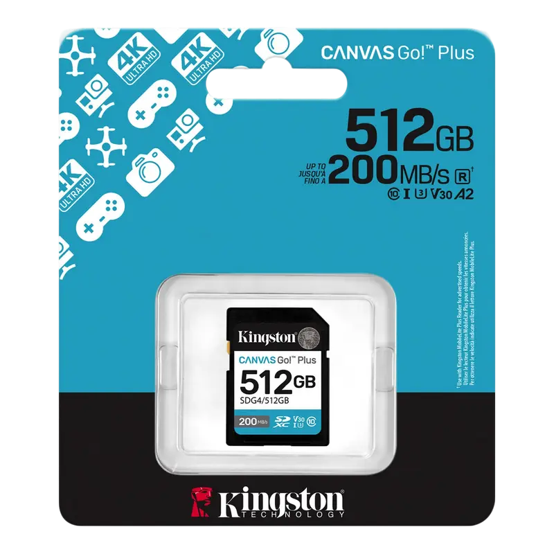 Card de Memorie Kingston Canvas Go! Plus, 512GB (SDG4/512GB)