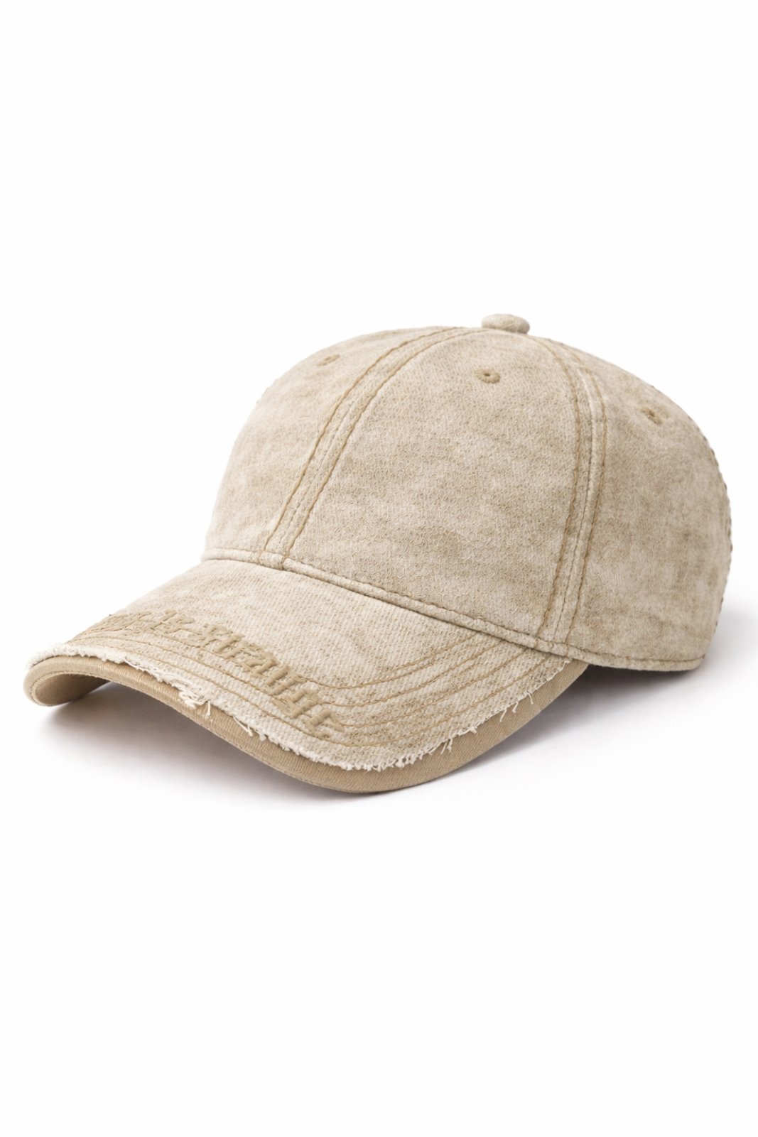 Șapcă bej vintage – model casual cu efect washed, reglabilă