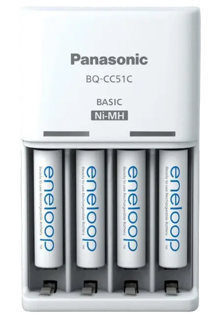 Încărcător Acumulatori Panasonic K-KJ51MCD04E, Alb