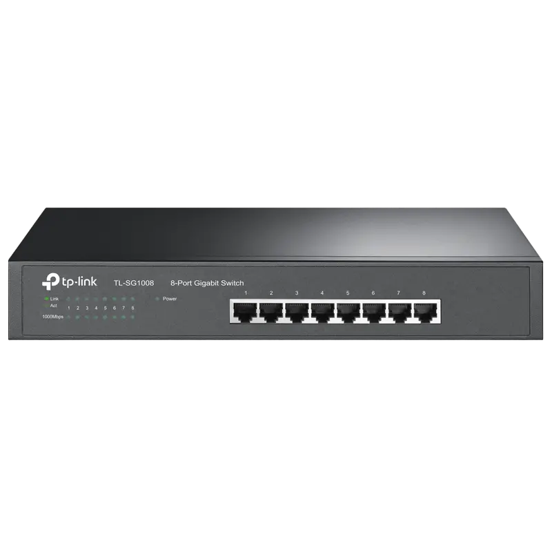 Switch de rețea TP-LINK TL-SG1008, 8x 10/100/1000 Mbps