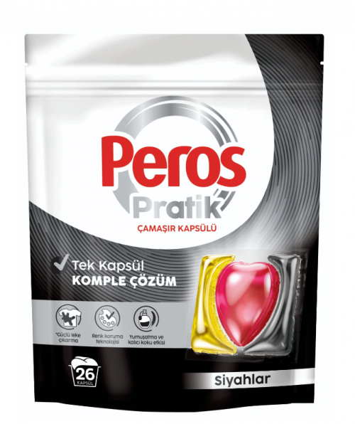 PEROS Capsule p/u spalarea rufelor 26 buc 421 gr BLACK