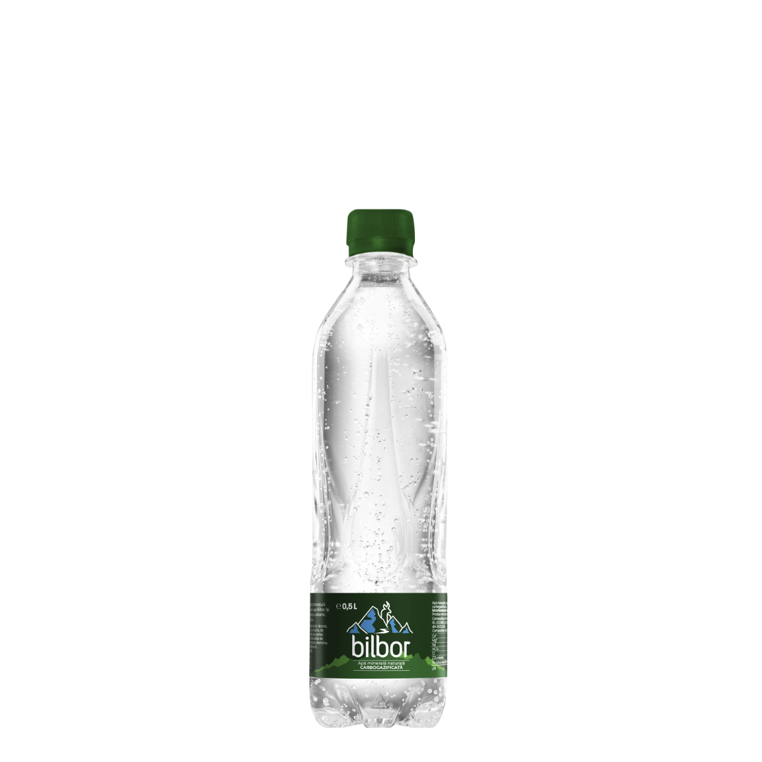 BILBOR - apă minerală carbogazificată 0,5 L