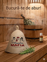 Pălărie de saună cu inscripție.