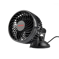 03001 Ventilator auto AMiO PRO dublu, 4’, cu ventuză, 12V, 2 viteze