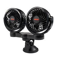 03010 Ventilator auto AMiO PRO dublu, 4’, cu ventuză, 12V, 2 viteze
