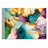 Album desen A4 40 file 100g, caiet desen pe capse perforat, design modern abstract