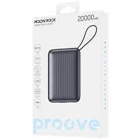 Acumulator extern Proove Moon Rock, 20000mAh, Gri