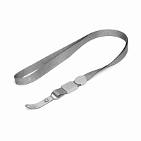 Snur ecuson gri 10 mm, set 100 buc, cu clip metalic