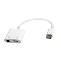 Audio Adaptor Cablexpert A-CM-3.5FP-01, USB Type-C (M) - 3.5mm 4-pin (F), 0,01m, Alb