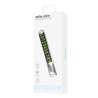Cartela de parcare Proove Metal Lock, Argintiu