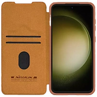 Husă tip carte Nillkin Samsung Galaxy S23 FE Qin Pro, Cafeniu