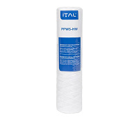 Cartuș din fir PP pentru apă fierbinte 10" ITAL – 5 microni - cu bobină din oțel inoxidabil (PPW5-HWIT)