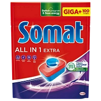 Tablete pentru mașina de spălat vase Somat All in One, 100 buc
