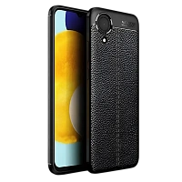 Husă Xcover Samsung Galaxy A03 core - Leather, Negru