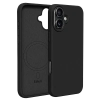 Husă Etteri Silicone Mag case pentru iPhone 16 Plus, Negru