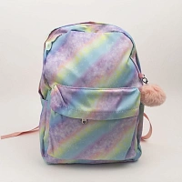 Rucsac textil+breloс puf