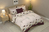 Lenjerie pat dublu Finet 6 piese, PUCIOASA, Cearceaf cu elastic universal pentru saltea 160x200 cm/180x200 cm, PRO11