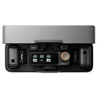 Microfon portabil pentru înregistrare vocală DJI Mic 2 (2 TX + 1 RX + Charging Case), Fără fir, Negru