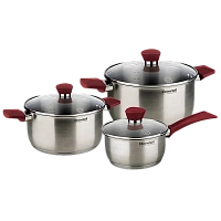 Set de vase Rondell Strike, 20cm, Argintiu