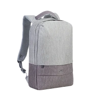 Rucsac pentru Laptop RivaCase Prater, 15.6", Poliester, Gri/Moca