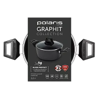 Cratiță Polaris Graphit-20C, 2,2L, 20cm, Negru