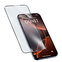 Sticlă de protecție Cellularline Impact Glass Capsule - iPhone 16 Pro Max, Negru