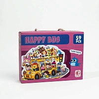 Puzzle Happy Bus 59 piese 49 pe 37 cm în cutie 88733