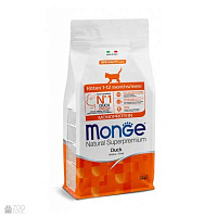 MONGE dry cat kitten Duck 1,5 kg, hrană uscată pentru pisoi