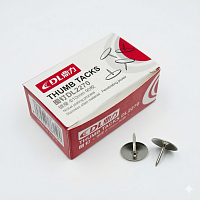 Set 10 cutii pioneze argintii D10 mm DL2270, pioneze metalice pentru panou pluta si afisare documente, ace fixare hartie birou, 100 buc/cutie