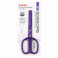 Foarfeca 18 cm profesionala, lama inox cu Teflon coating, maner ergonomic, foarfeca birou, scoala, uz universal, culoare mov