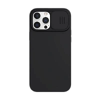 Husă Nillkin iPhone 13 Pro, CamShield Silky Magnetic Silicone, Elegant Black