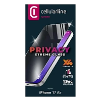 Sticlă de protecție Cellularline Tempered Glass Privacy pentru Apple iPhone Air, Negru