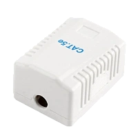 Priză pentru montare pe perete Cablexpert NCAC-1F5E-01, Alb