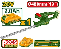 Foarfecă (Trimmer) pentru gard viu cu acumulator 20V 480mm + 1 ac.; Jadever