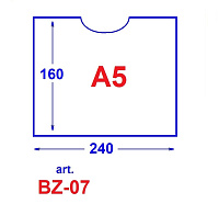 BZ-07 Buzunar transparent A5  160*240 mm