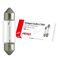 02557 Bec halogen 1 buc/ C10W Festoon SV 8.5-8 41mm 12V (10pcs)