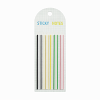 Set notite adezive banda subtire, 6x140mm, 8 culori, 160 file